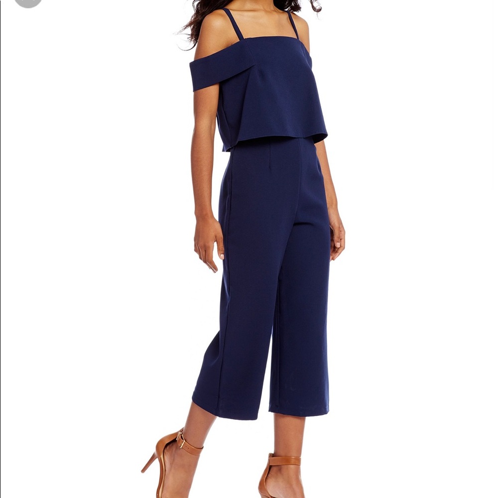 Gianni Bini Off The Shoulder Playsuit in Navy Sz 0